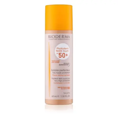 Bioderma Photoderm Nude Touch védő tonizáló folyadék kombinálttól zsíros bőrig SPF 50+ árnyalat 