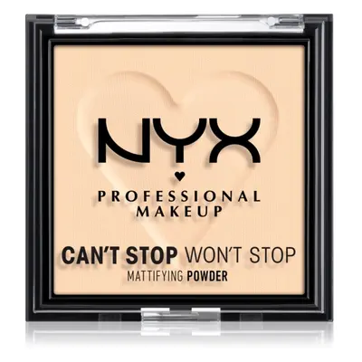 NYX Professional Makeup Can't Stop Won't Stop Mattifying Powder mattító púder árnyalat 01 Fair 6