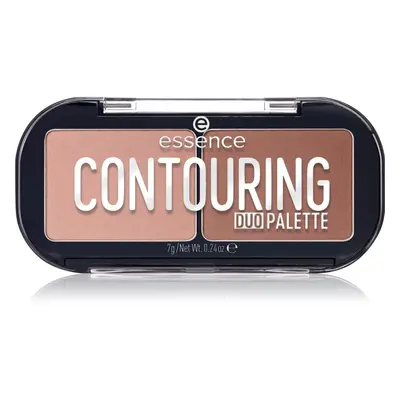 essence CONTOURING DUO PALETTE Púderes highlight és kontúr paletta árnyalat 10 lighter skin 7 g