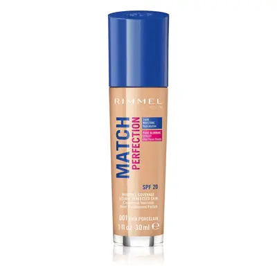 Rimmel Match Perfection folyékony make-up SPF 20 árnyalat 001 Fair Porcelain 30 ml