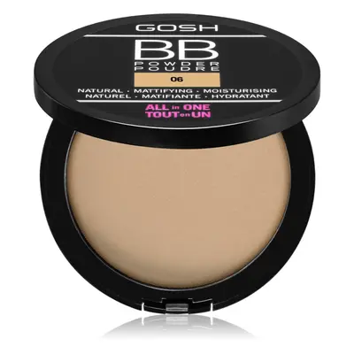 Gosh BB mattító púder árnyalat 06 Warm Beige 6.5 g