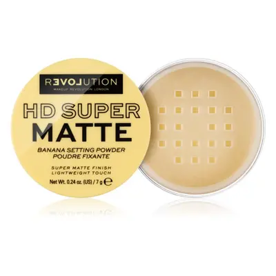 Revolution Relove HD Super Matte Átlátszó rögzítő por matt hatással árnyalat Banana 7 g