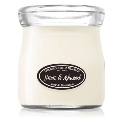 Milkhouse Candle Co. Creamery Linen & Ashwood illatgyertya Cream Jar 142 g