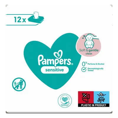 Pampers Sensitive nedves törlőkendő gyerekeknek az érzékeny bőrre 12x52 db