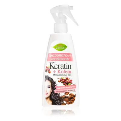 Bione Cosmetics Keratin + Kofein öblítés nélküli kondicionáló spray -ben 260 ml