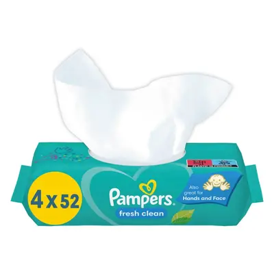 Pampers Fresh Clean nedves törlőkendő gyerekeknek az érzékeny bőrre 4x52 db