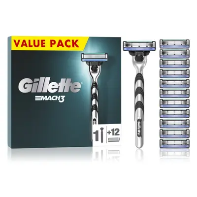 Gillette Mach3 borotva + tartalék pengék 12 db