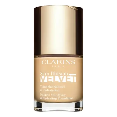 Clarins Skin Illusion Velvet mattító folyékony alapozó tápláló hatással árnyalat 100,5W 30 ml