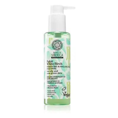 Natura Siberica Polar White Birch tisztító peelinges gél zsíros és problémás bőrre 145 ml