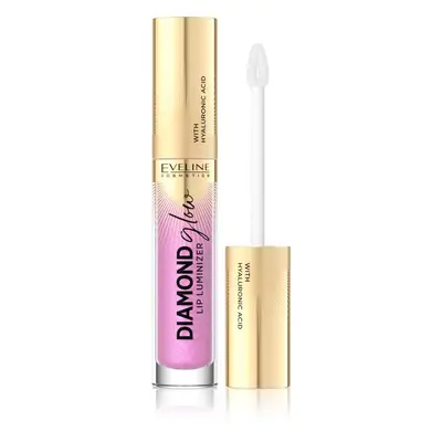 Eveline Cosmetics Diamond Glow csillogó ajakfény hialuronsavval árnyalat 10 Rose Violet 4,5 ml