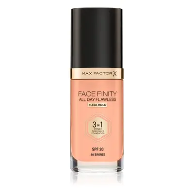 Max Factor Facefinity All Day Flawless tartós alapozó SPF 20 árnyalat 80 Bronze/ C80 Bronze 30 m