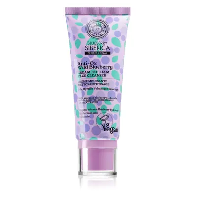 Natura Siberica Anti-Ox Wild Blueberry krémes tisztító hab az arcra 100 ml