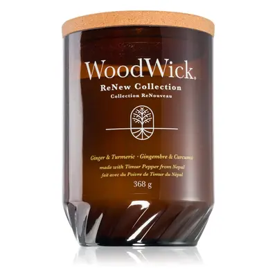 Woodwick Ginger & Turmeric illatgyertya fa kanóccal 368 g