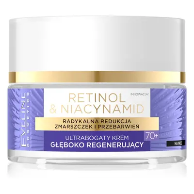 Eveline Cosmetics Retinol & Niacynamid mélyen regeneráló éjszakai krém 70+ 50 ml