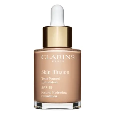 Clarins Skin Illusion Natural Hydrating Foundation világosító hidratáló make-up SPF 15 árnyalat 