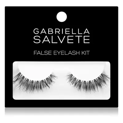 Gabriella Salvete False Eyelash Kit műszempillák ragasztóval típus Basic Black 1 db