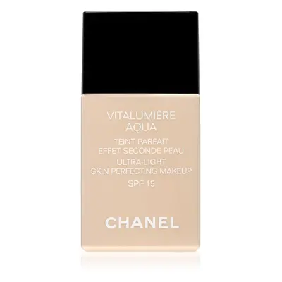 Chanel Vitalumière Aqua ultra könnyű make-up a ragyogó bőrért árnyalat 70 Beige 30 ml