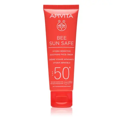 Apivita Bee Sun Safe Sensitive Face SPF50+ nyugtató és hidratáló krém SPF 50+ 50 ml