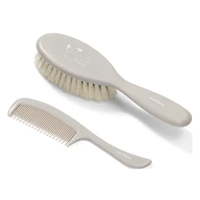 BabyOno Take Care Hairbrush and Comb szett gyermekeknek születéstől kezdődően Gray