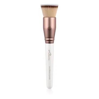 Luvia Cosmetics Prime Vegan Prime Buffer kúpos ecset sminkeléshez Pearl White / Metallic Coffee 