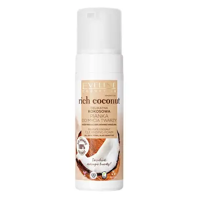 Eveline Cosmetics Rich Coconut finoman tisztító hab probiotikumokkal 150 ml