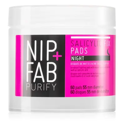 NIP+FAB Salicylic Fix tisztító vattakorong éjszakára 60 db