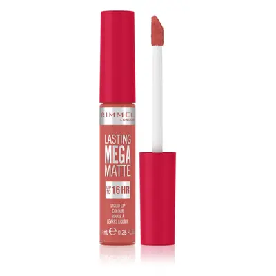 Rimmel Lasting Mega Matte matt folyékony állagú ajakrúzs 16 h árnyalat Coral Sass 7,4 ml