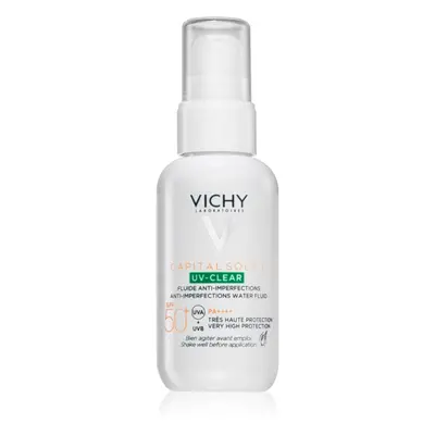 Vichy Capital Soleil UV- Clear ráncellenes ápolás az aknéra hajlamos zsíros bőrre SPF 50+ 40 ml