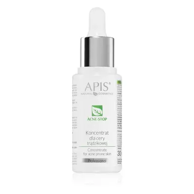 Apis Natural Cosmetics Acne-Stop Professional koncentrátum az aknéra hajlamos zsíros bőrre 30 ml