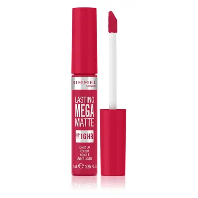 Rimmel Lasting Mega Matte matt folyékony állagú ajakrúzs 16 h árnyalat Fuchsia Flush 7,4 ml