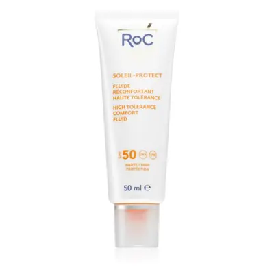 RoC Soleil Protect High Tolerance Comfort Fluid napozó fluid az arcra SPF 50 50 ml