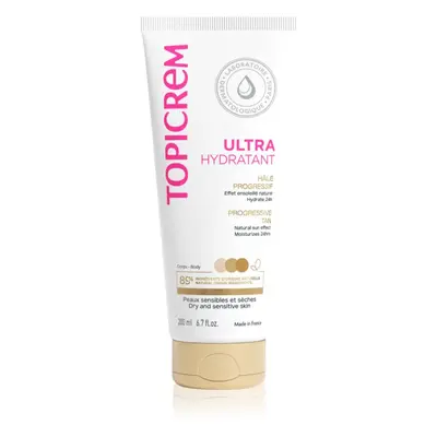 Topicrem UH BODY Ultra-Moisturizing Progressive Tan hidratáló önbarnító krém száraz és érzékeny 