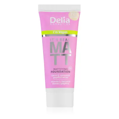 Delia Cosmetics It's Real Matt mattító alapozó árnyalat 104 Sand 30 ml