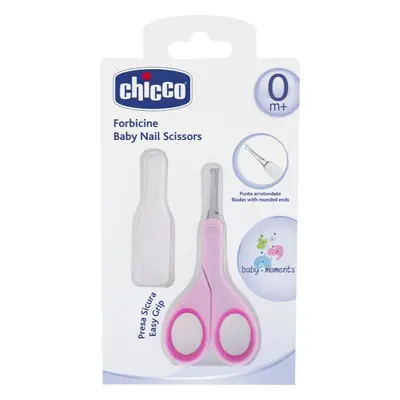 Chicco Baby Moments körömvágó olló gyerekeknek, lekerekített végű 0m+ Pink 1 db