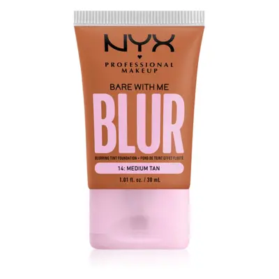 NYX Professional Makeup Bare With Me Blur Tint hidratáló alapozó árnyalat 14 Medium Tan 30 ml