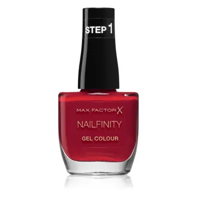 Max Factor Nailfinity Gel Colour géles körömlakk UV/LED lámpa használata nélkül árnyalat 310 Red