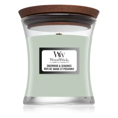 Woodwick Sagewood & Seagrass illatgyertya fa kanóccal 85 g