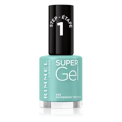 Rimmel Super Gel géles körömlakk UV/LED lámpa használata nélkül árnyalat 093 Peppermint Promise 