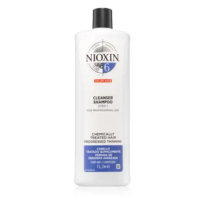 Nioxin System 6 Color Safe Cleanser Shampoo tisztító sampon a kémiailag kezelt hajra 1000 ml