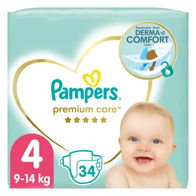 Pampers Premium Care Size 4 eldobható pelenkák 9-14 kg 34 db