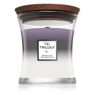 Woodwick Trilogy Amethyst Sky illatgyertya fa kanóccal 275 g