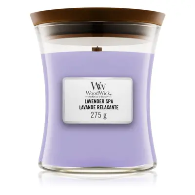 Woodwick Lavender Spa illatgyertya fa kanóccal 275 g