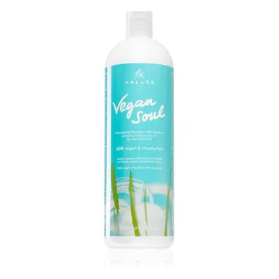 Kallos Vegan Soul Volumizing sampon a dús hajért vékony szálú, hullásra hajlamos hajra 1000 ml