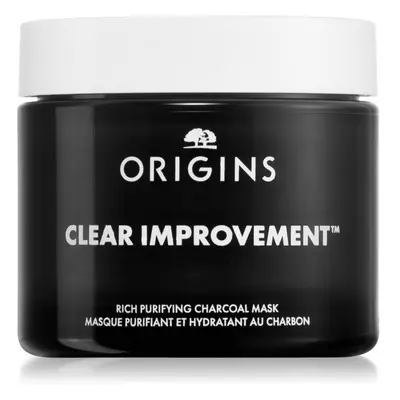 Origins Clear Improvement® Rich Purifying Charcoal Mask tisztító maszk aktív szénnel 75 ml