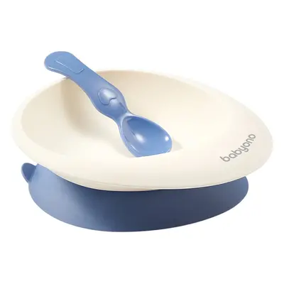 BabyOno Be Active Bowl with a Spoon etetőszett Blue 6 m+ 1 db