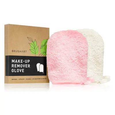 BrushArt Home Salon Make-up remover gloves arctisztító kesztyű PINK, CREAM 2 db