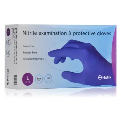 Holík Nitril Blue púdermentes nitrilkesztyű méret L 2x50 db