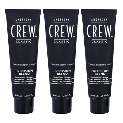 American Crew Classic Precision Blend hajfesték ősz hajra árnyalat 7-8 Light 3x40 ml