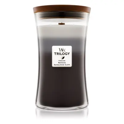 Woodwick Trilogy Warm Woods illatgyertya fa kanóccal 609,5 g