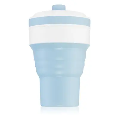 KidPro Collapsible Mug bögre szívószállal Blue 350 ml